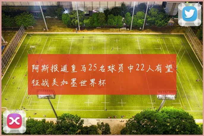 阿斯报道皇马25名球员中22人有望征战美加墨世界杯